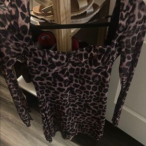 SHEIN Gray Fitted Backless Long Sleeve Bodysuit